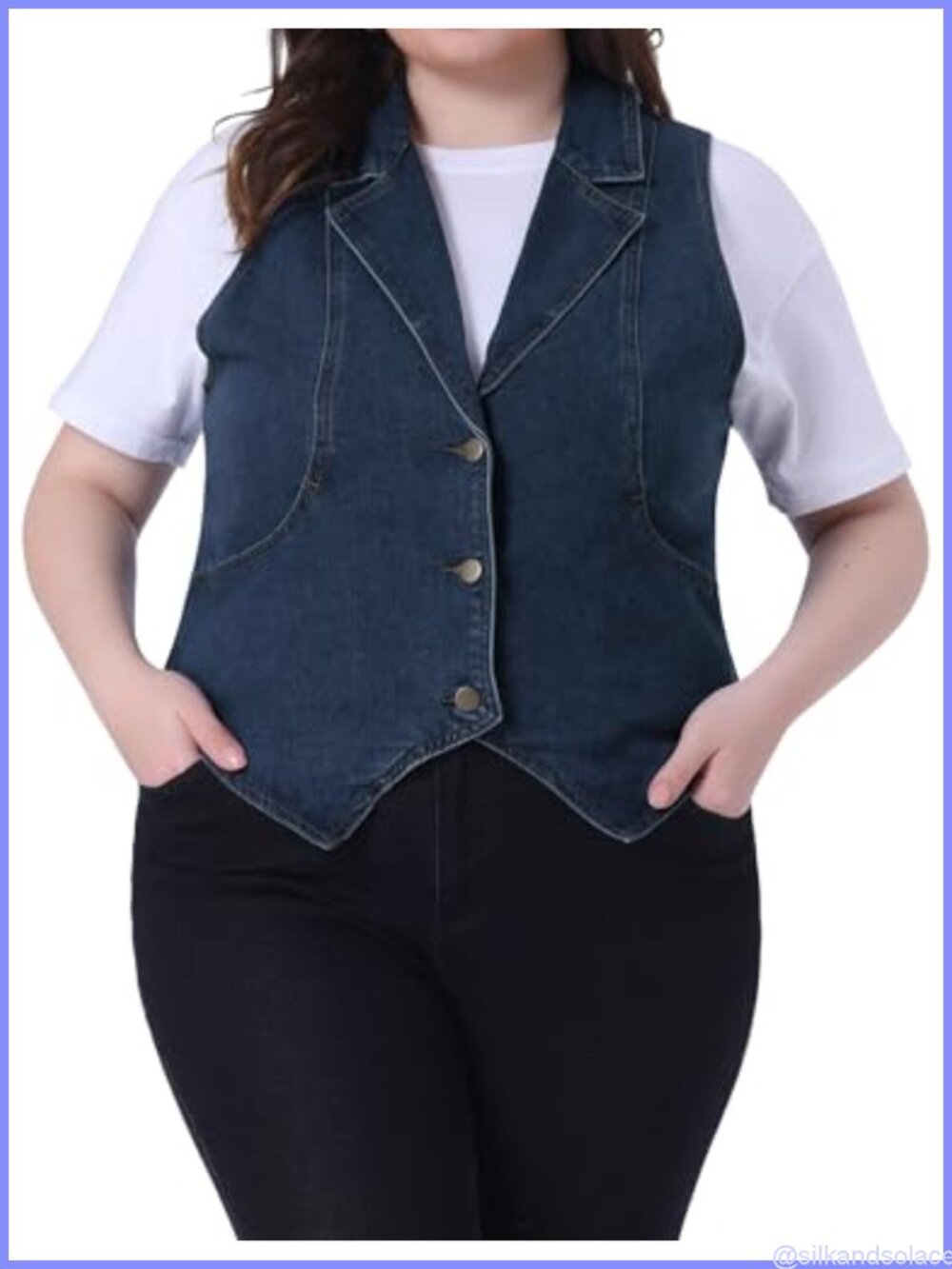 Denim Vest for Women Sleeveless Casual Jean Jacket